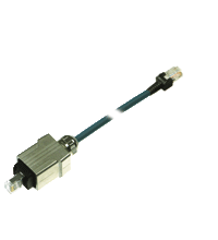 Pepperl+Fuchs ICZ-AIDA1-V45-5M-PUR-V45-G Connecting cable RJ-45 to RJ-45, PUR cable 4-pole, CAT5e