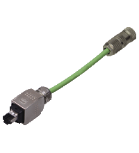 Pepperl+Fuchs ICZ-AIDA2-V45-0,2M-PUR-V1D-G Connecting cable RJ-45 to M12 D-coded