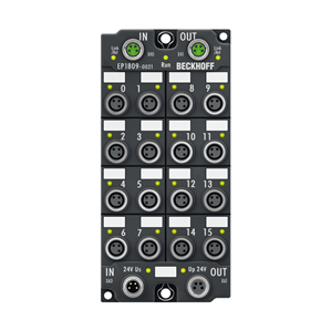 Beckhoff EP1809-0021 EtherCAT Box, 16-channel digital input, 24 V DC, 3 ms, M8 Turkiye