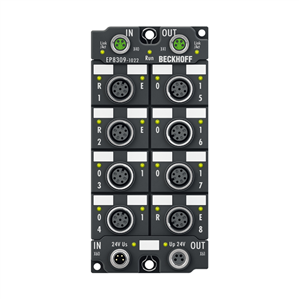 Beckhoff EP8309-1022 EtherCAT Box, multi-functional box, digital, analog, PWM, current-controlled, M12