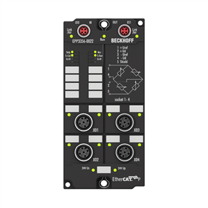 Beckhoff EPP3356-0022 EtherCAT P Box, 1-channel analog input, measuring bridge, full bridge, 24 bit, M12New