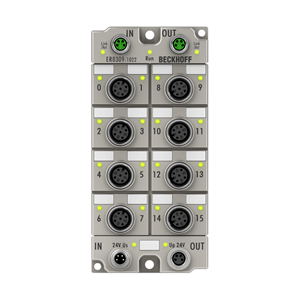 Beckhoff ER8309-1022 EtherCAT Box, multi-functional box, digital, analog, PWM, current-controlled, M12, zinc die-cast