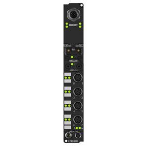 Beckhoff IL2302-B901 Coupler Box, 4-channel digital input + 4-channel digital output, Ethernet, 24 V DC, 3 ms, 05 A, M12