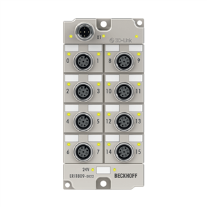 Beckhoff ERI1809-0022 IO-Link box, 16-channel digital input, 24 V DC, 3 ms, M12, zinc die-cast
