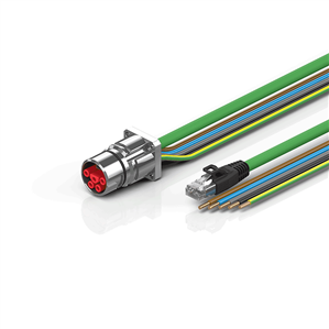 Beckhoff ZK7714-BW00-Axxx B23, ENP cable, PUR, 5 G 40 mm² + (1 x 4 x AWG22), drag chain suitable, key 2 (400 V AC)