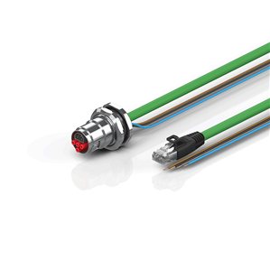 Beckhoff ZK7624-BS00-Axxx B17, ENP cable, PUR, 4 x 15 mm² + (1 x 4 x AWG22), drag chain suitable, key 2 (user-defined voltage)