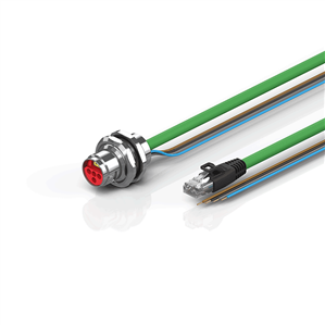 Beckhoff ZK7624-AP00-Axxx B17, ENP cable, PUR, 4 x 15 mm² + (1 x 4 x AWG22), drag chain suitable, key 2 (user-defined voltage) Turkiye