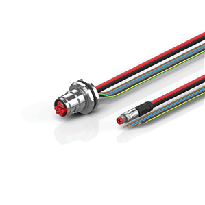 Beckhoff ZK7608-CA00-0xxx B17, ECP cable, PUR, 5 G 15 mm² + (1 x 4 x AWG22), drag chain suitable, key 2 (400 V AC)