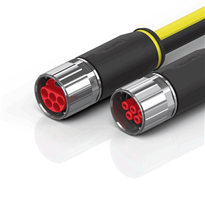 Beckhoff ZK7425-3031-Axxx B40, ENP cable, PUR, 5 G 160 mm² + (1 x 4 x AWG22), drag chain suitable, key 1 (2 x 24 V DC + PE)