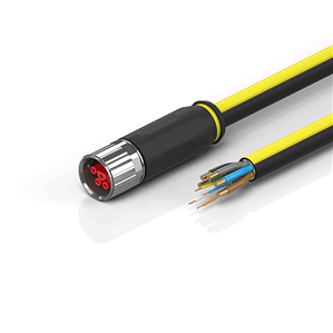 Beckhoff ZK7314-3100-Axxx B23, ENP cable, PUR, 5 G 40 mm² + (1 x 4 x AWG22), drag-chain suitable, key 1 (2 x 24 V DC + PE) Turkiye