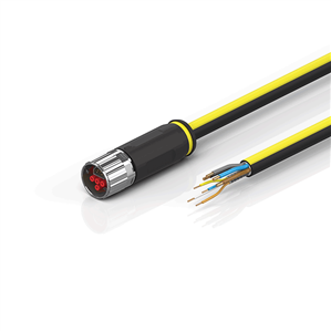 Beckhoff ZK7224-2500-Axxx B17, ENP cable, PUR, 4 x 15 mm² + (1 x 4 x AWG22), drag chain suitable, key 1 (2 x 24 V DC)