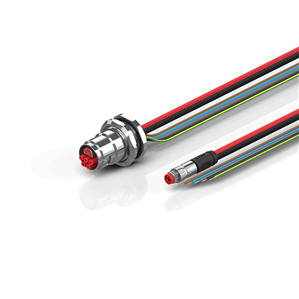 Beckhoff ZK7208-BY00-0xxx B17, ECP cable, PUR, 5 G 15 mm² + (1 x 4 x AWG22), drag chain suitable, key 1 (2 x 24 V DC + PE) Turkiye