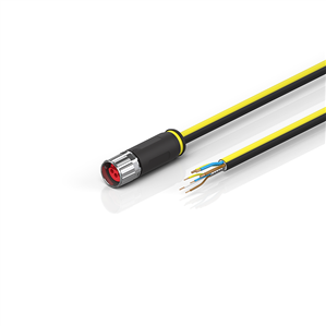 Beckhoff ZK7206-1800-Axxx B17, ENP cable, PUR, 3 G 15 mm² + (1 x 4 x AWG22), drag chain suitable, key 1 (24 V DC)
