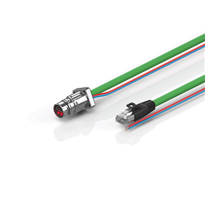 Beckhoff ZK7102-BE00-Axxx B12, ENP cable, PUR, 2 x 075 mm² + (1 x 4 x AWG22), drag chain suitable, key 1 (24 V DC) Turkiye