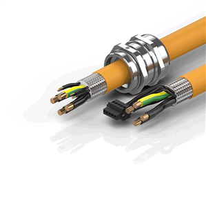 Beckhoff ZK4506-8018-xxxx Motor connection cable 16 mm² with M40 cable gland, drag-chain suitable