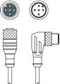 Leuze KDS S-M12-5A-M12-5W-P1-050 Bağlantı kablosu