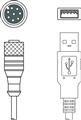 Leuze KB M12A-8P-USB-3000 Bağlantı kablosu