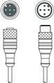 Leuze KDS DN-M12-5A-M12-5A-P3-050 Bağlantı kablosu