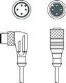 Leuze KDS U-M12-4A-M12-4W-P1-050 Bağlantı kablosu
