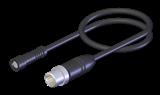 Euchner C-M08F04-02X025PU02,0-M12M04-100818 Connecting cable with 2 plug connectors M8 and M12, 2 m