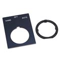 Allen Bradley 800H-W155 30mm 800H HIGH-OFF-LOW Grey Legend Plate