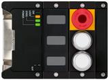 Euchner MGB2-I-MLI-U-YB1A1-LA-L-165564 Interlocking module MGB2-I-MLI (2 pushbuttons, emergency stop, door hinge on left)