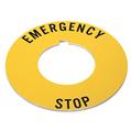 Allen Bradley 800T-X646EM 30mm 800T EMERGENCY STOP Yel Ring Legend