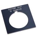 Allen Bradley 800H-W100E 30mm 800H Grey Custom Text Legend Plate