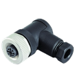 Pepperl+Fuchs V1-W-PG9 Female connector M12 angled A-coded 4-pin, for cable diameter 6 - 8 mm, field-attachable