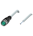 Pepperl+Fuchs V15-G-2M-PVC Female cordset single-ended M12 straight A-coded, 5-pin, PVC cable grey