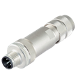 Pepperl+Fuchs V1SD-G-ABG-PG9 Male connector M12 straight D-coded 4-pin, for cable diameter 5 - 8 mm, shielded, field-attachable
