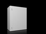 Rittal AX 1376.000 AX kompakt pano, GYD: 600x760x350 mm, çelik sac, montaj plakalı, tek kapılı, iki mandallı kilit
