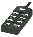 Pepperl+Fuchs V1-8A-E2-5M-PUR Octuple splitter box with M12 connector with trunk cable