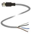 Pepperl+Fuchs V15L-G-5M-PUR-U Female cordset single-ended M12 straight L-coded, 5-pin, PUR cable grey, UL approved