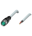 Pepperl+Fuchs V19-G-2M-PUR-ABG Female cordset single-ended M12 straight A-coded, 8-pin, PUR cable grey, shielded