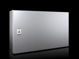 Rittal AX 1009.000 AX kompakt pano, GYD: 600x380x210 mm, paslanmaz çelik 14301, montaj plakalı, tek kapılı, bir mandallı kilit
