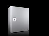 Rittal AX 1005.000 AX kompakt pano, GYD: 300x380x210 mm, paslanmaz çelik 14301, montaj plakalı, tek kapılı, bir mandallı kilit
