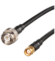 Pepperl+Fuchs IUK-SMA-10M-LL240F-FRNC-TNC Adapter cable SMA plug straight to TNC plug straight, FRNC coaxial cable black, UV resistant