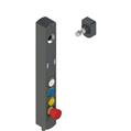 Pizzato NS D4AZ1SRK-F41N005 NS series safety switch with lock and integrated control devices, with actuator