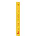 Pizzato VF AP-A1AGR05 Yellow adhesive in PC, rectangular 300x32 mm, red writing 