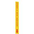 Pizzato VF AP-A1AGR07 Yellow adhesive in PC, rectangular 300x32 mm, red writing 