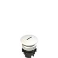 Pizzato E2 1PU2F249L2 Spring-return white mushroom pushbutton with marking