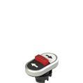 Pizzato E2 1PTRS9AABD Triple lower flush pushbutton, with marking