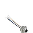 Pizzato VF CNM4PM M12 metallic male wired connector, 4 poles, for PG 13,5 threads