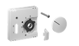 Alre JZ-035.110 Cover set for room thermostat RTBSU-401062 / floor temperature controller RTERU, 55×55, pearl white (RAL1013), gloss