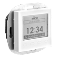 Alre KTRRUu257.456#59/V2 Room thermostat with timer, heating/cooling, flush-mounted, 24V AC/V DC, cover 55x55mm, traffic/studio white, gloss