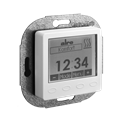 Alre HTRRUu210.021#09/V2 Room/underfloor temperature controller with timer, flush-mounted, cover 50x50mm, pearl white, gloss