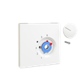 Alre JZ-001.400 Cover set for room thermostat RTBSU, 70×70 for JUNG LS / GIRA wide rocker switches, pure white (RAL 9010) gloss