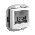 Alre FTRFUd210.123#09 Wireless room temperature sensor with timer, flush-mounted, cover 50x50mm, pearl white, gloss