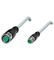 Pepperl+Fuchs V1-G-0,6M-PUR-V31-GM Cordset M8 socket straight to M12 plug straight A-coded, 4-pin, PUR cable grey